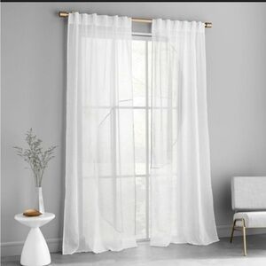 West Elm Contrast Circle Curtains (Set of 6 panels) as is  48 x96